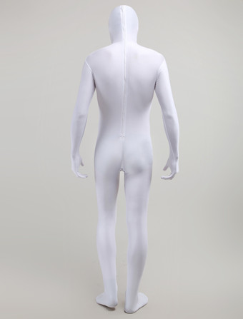 全身タイツ　ホワイト　白　単色　ピュア　透明人間　ニンジャ　舞台　演劇　仮装　変装　パーティー衣装　イベント　宴会　コスチューム