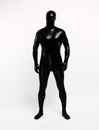 Satin Satin Gloosy Silk Wrap Open Crotch Foot Full Body Swimsuit Catsuit  Black Burning Suit Rave Party Zentai Bodysuit Unisex 