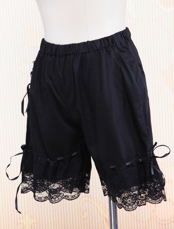 ロリィタパンツ　ブラック　スウィート　コットン　かわいい