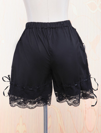 ロリィタパンツ　ブラック　スウィート　コットン　かわいい