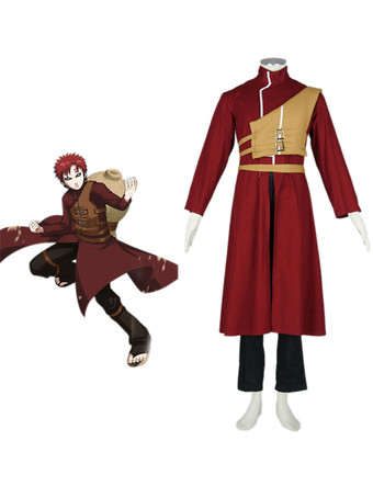 Naruto Shippuden Gaara Red Cosplay Costume Halloween