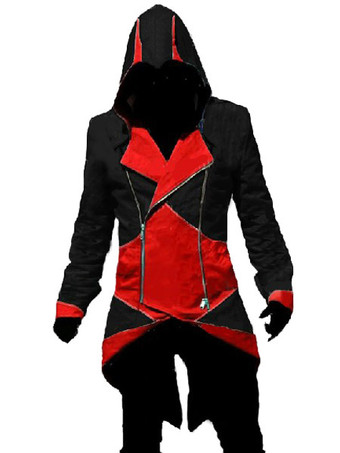 Inspirado por Preto vermelho Assassins Creed jogo Cosplay trajes
