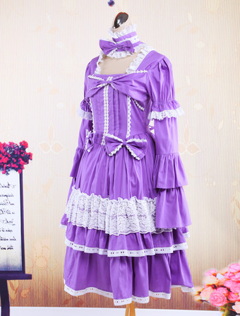 ゴスロリ ワンピース　ブラック　コットン　ゴシックドレス　ロリータアイドル衣装