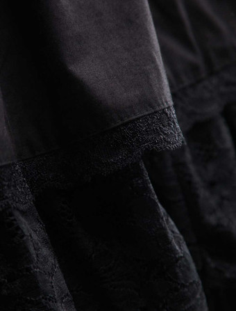 ゴスロリ ワンピース　ブラック　コットン　ゴシックドレス　ロリータアイドル衣装