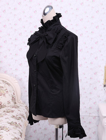 ゴスロリ　ロリィタブラウス　ロリータトップス　シャツ　クラシック　ゴシック　パンク　クラシカル　クラロリ　長袖　お茶会　デート　入学式　卒業式　イベント