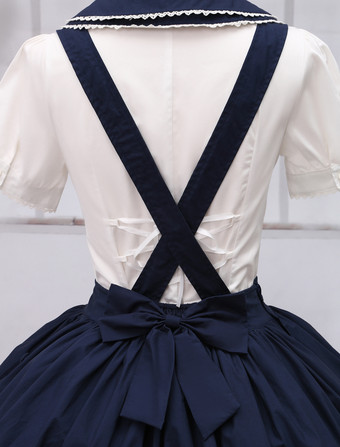 【日本製】ネックロリータスカート　2025　ピュアコットン　ストラップ　アイドル衣装