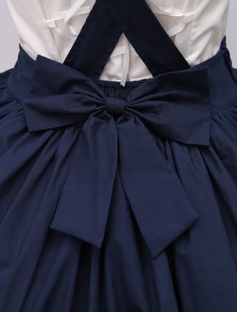 【日本製】ネックロリータスカート　2025　ピュアコットン　ストラップ　アイドル衣装