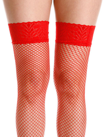 ストッキング　レース付き　網ストッキング　サイハイソックス　新作　単色　コスチューム　セクシー