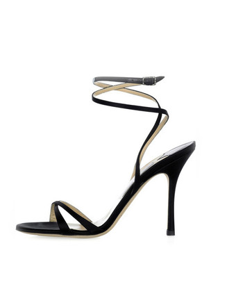 ブラック ファッションシューズ ファッションサンダル シルク・サテン スティレットヒール オープントゥ セクシー 