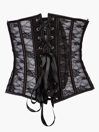 コルセット ビスチェ ホワイト ランジェリー 女性用 花嫁下着 レース ジャガード レースアップ レディースファッション