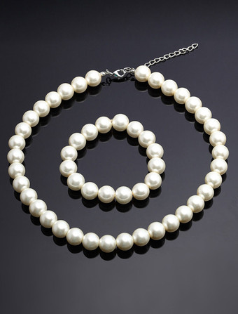 Alliage bijoux de mariée ensembles perles parures de bijoux de mariage