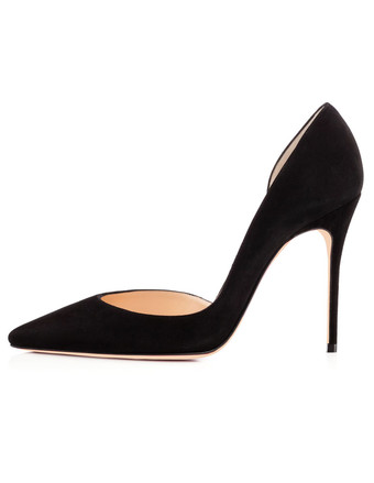 ハイヒール ポインテッドトゥ パンプス ブラック  10cm スリップオン ピンヒール ハイヒールシューズ シューズ レディース靴 結婚式 二次会 通勤用 仕事 キャバ 卒園式 卒園式