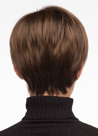 ショートウィッグ　ブラウン　ストレート　レイヤード　女性用　祝日　カジュアル　