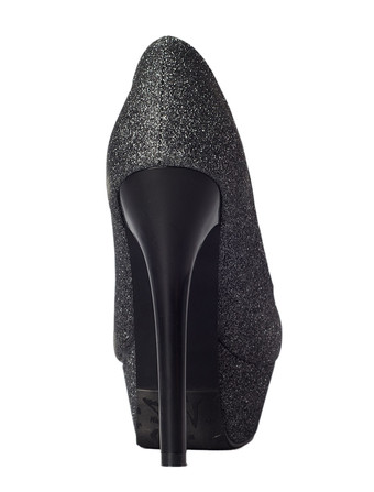 パンプス 厚底 プラットフォーム ブラック ピンヒール ラウンドトゥ グリッター シューズ 13cm シンプル 無地 パーティー キャバ イベント フォーマル オフィス スリップオン レディース靴