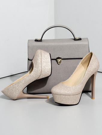 ゴールド パンプス 厚底 プラットフォーム ブラック ピンヒール ラウンドトゥ グリッター シューズ 13cm シンプル 無地 パーティー キャバ イベント フォーマル オフィス スリップオン レディース靴