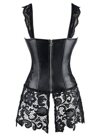 コルセット ビスチェ バックジッパー ランジェリー ブラック 女性用 ポリエステル 編み上げ 調整可能 レディースファッション 無地 高貴 ストラップレスネック ファスナー