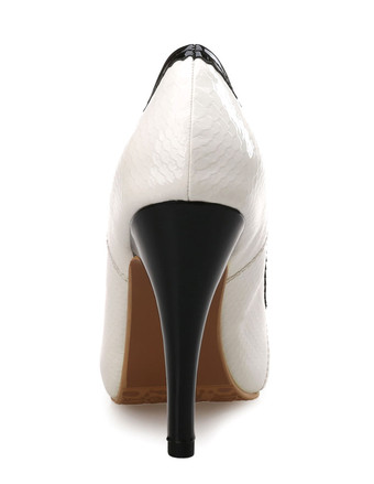 パンプス ゴブレット 合成素材 ピープトゥシューズ ホワイト スリップオン 10.5cm リボン シューズ エレガント パーティー キャバ 2次会 二次会 結婚式 ハイヒールシューズ オフィス レディース靴