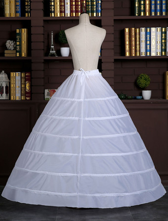 Jupon 2026 fête de mariage blanc 1 couche en polyester