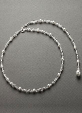 ネックレス　ホワイト　ウェディングパーティー　ウエディング　模造真珠　ビーチ　