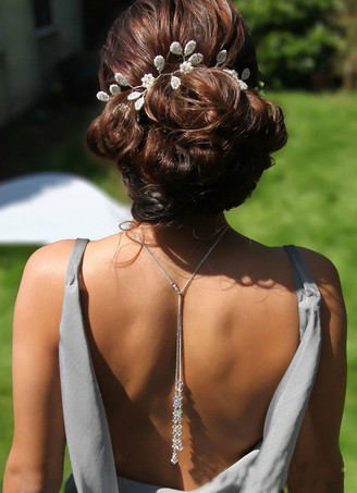 Colar de pano de fundo de casamento com pingente branco joias de noiva para mulheres