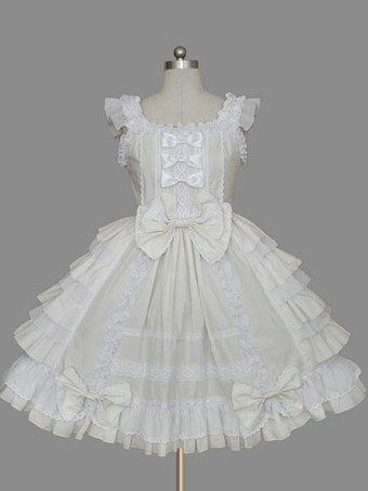 ベージュスイートロリータドレス ピンクリボンフリルレイヤードパフィードレス ノースリーブキャミソールプリンセスドレス