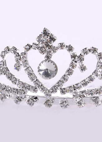 Diadème de fille de fleur strass argentés casque de reconstitution historique pour tout-petits