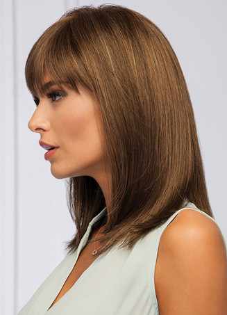 レディースウィッグ　ゴールド　カジュアル　大人用　耐熱ファイバー　女性用　