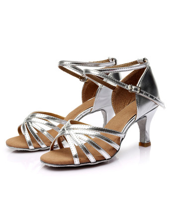 ボールルーム　ダンスシューズ　2025　ラテンダンスシューズ　サテン　クリスクロス　ボールルームシューズ