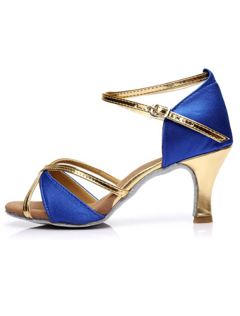 女性ダンスシューズ　ラテンダンスシューズ　美脚　疲れにくい　社交ダンスシューズ　滑り防止　ゴブレット　ピープトゥ　