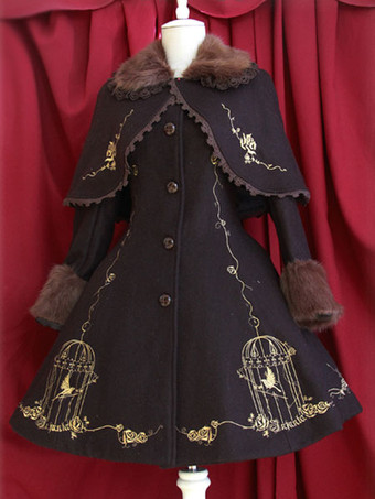 Lolitashow Gorgeous Uniform Cloth Lace Lolita Outercoats For Women