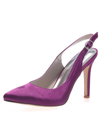 パープル サンダル　ローヒール　レディース靴　結婚式　パーティー　美脚　新作　スティレットヒール　10cm　