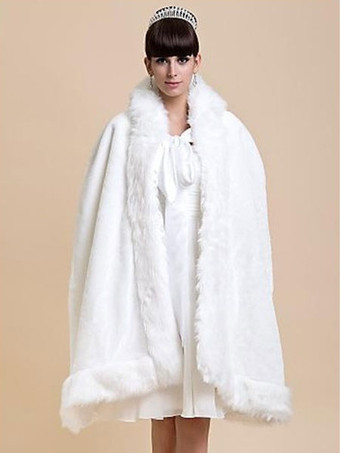 レディースファッション　ジャケット　ホワイト　ケープコート　折り襟　アクリル繊維
