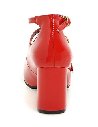 パンプス ラウンドトゥ ミッドローヒールシューズ チャンキーヒール 7cm ピンク シューズ PU バックル 無地 アンクルストラップ パンプス オフィス レディース靴