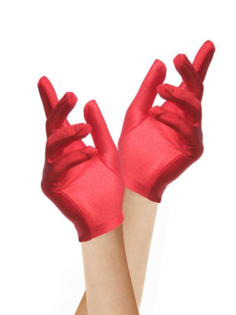 レッド セクシーグッズ　無地　シンプル　アウトドア　ナイロン　ストレッチ性　ミトン　