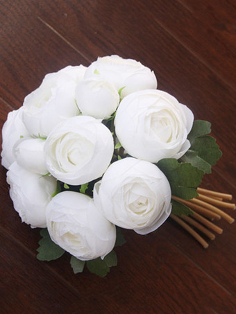 Flores de casamento de flor de seda Redondo Acessórios não inclusos. bordeaux 