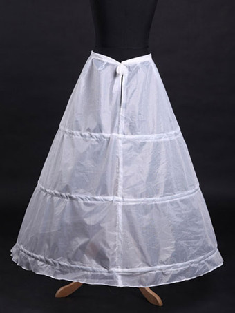 パニエ　ウェディングパーティー&ブライダル・シャワー&婚約日　チュール　1層　アイボリー　骨無し　