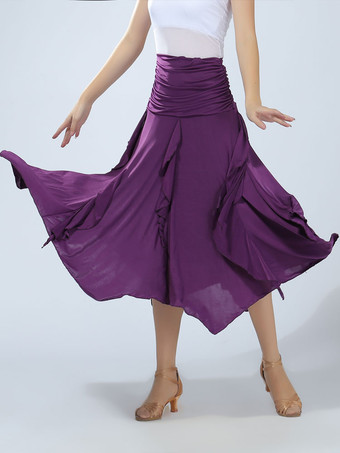 レッドパフォーマンスマキシスカート　社交ダンスドレス　2025　女性用　ロイヤルブルー　ボールルームダンス衣装