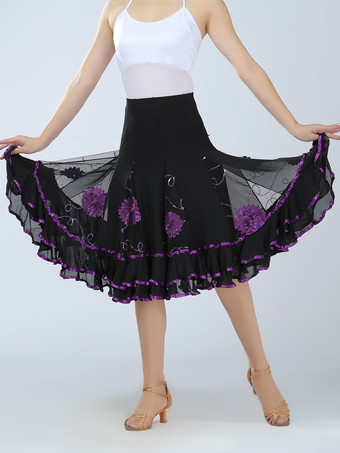 ボールルームダンス衣装　社交ダンスドレス　2025　女性用　グリーン　ツートンカラー　刺繍　パフォーマンスロングスカート