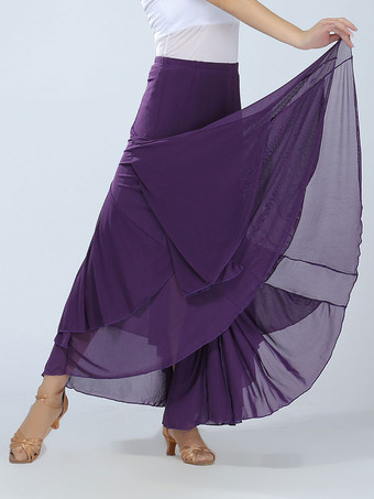 ボールルームダンス衣装　社交ダンスドレス　2025　女性用　赤　レッド　パフォーマンスローグスイングスカート