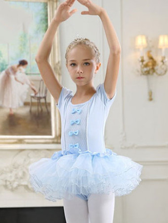 ベビーブルーバレエ レオタード バレエ衣装 女の子用 ローズレッド チュール パフォーマンス バレリーナ エレガント リボン柄 蝶結び ダンス衣装　コスチューム