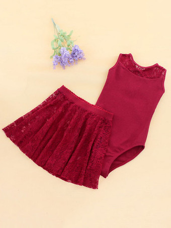 ダークレッドバレエ レオタード バレエ衣装 女の子用 ブラック 綿混紡 パフォーマンス バレリーナ エレガント 無地 スリムフィット ダンス衣装　コスチューム