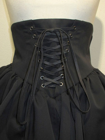 ゴスロリ 軍服 ドレス ゴスロリ ロリィタスカート ゴシック バイカラー お茶会 ピュアコットン ミリロリ