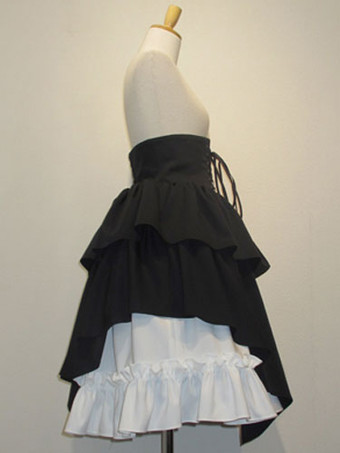 ゴスロリ 軍服 ドレス ゴスロリ ロリィタスカート ゴシック バイカラー お茶会 ピュアコットン ミリロリ