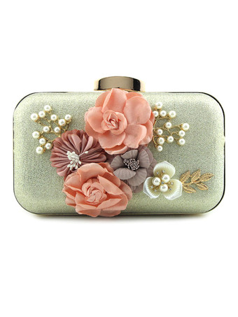 Pink Flowers Clutch Bags Wedding Bags