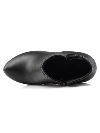 ハイヒール ブーティー プラットフォーム レッド ラインストーン ジップアップ アンクルブーツ 女性用