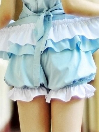Классические брюки Lolita украшают два тонких слоенных синих шорты Lolita