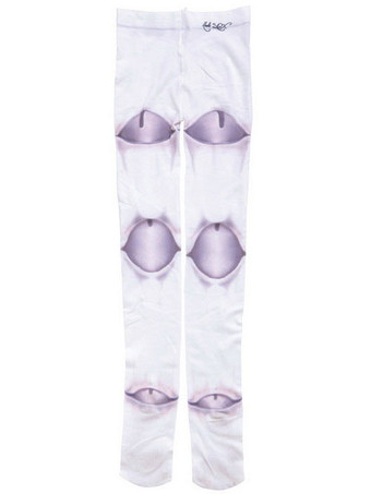 ロリィタ靴下　ホワイト　スウィート　プリント柄　プリント付き　アクセサリー　