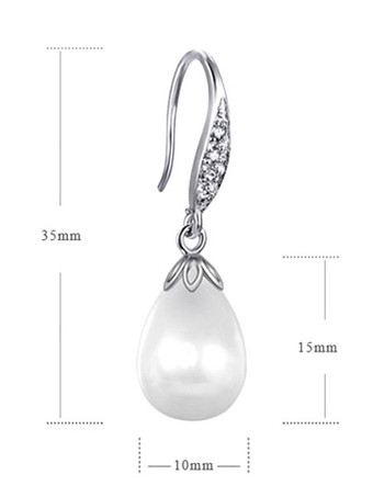 耳飾り　アクセサリー　パーティー　ウェディング　ホワイト　ピアス　ウェディングパーティー　ウエディング　合金　大人用　ドロップス（Drops）　女性用　