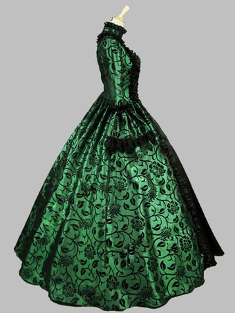 プリンセス 宮廷ドレス 女性用 貴族ドレス 中世 ドレス ディープブルー 長袖 コットン サテン パーティー ドレス バロック風 中世 ドレス・貴族ドレス ヨーロッパ 宮廷風 レトロ バーガンディ