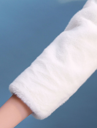 Boléro fête prénuptiale en angora ivoire 